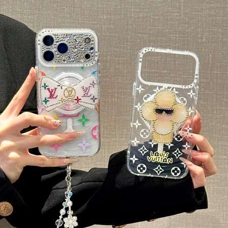 スタンド機能付き ハンドストラップ付属 可愛いレディース iPhone 保護ケース