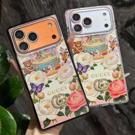 グッチ トランク型 iPhone18ProMax/17 ケース,グッチ 長方形 花柄・動物柄 iPhone 保護ケース