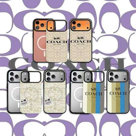 コーチ 分離式ダブルマグネット iPhone スマホケース,COACH アイフォン MagSafe マグネットケース