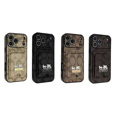 コーチ イタリアンレザー iPhone18ProMax スマホケース,COACH iPhone17Pro/17Air/17e MagSafe マグネット式ケース