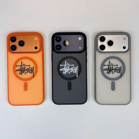 ステューシー iphone18pro ケース MagSafe,stussy iphone17promax ケース 親肌手触り
